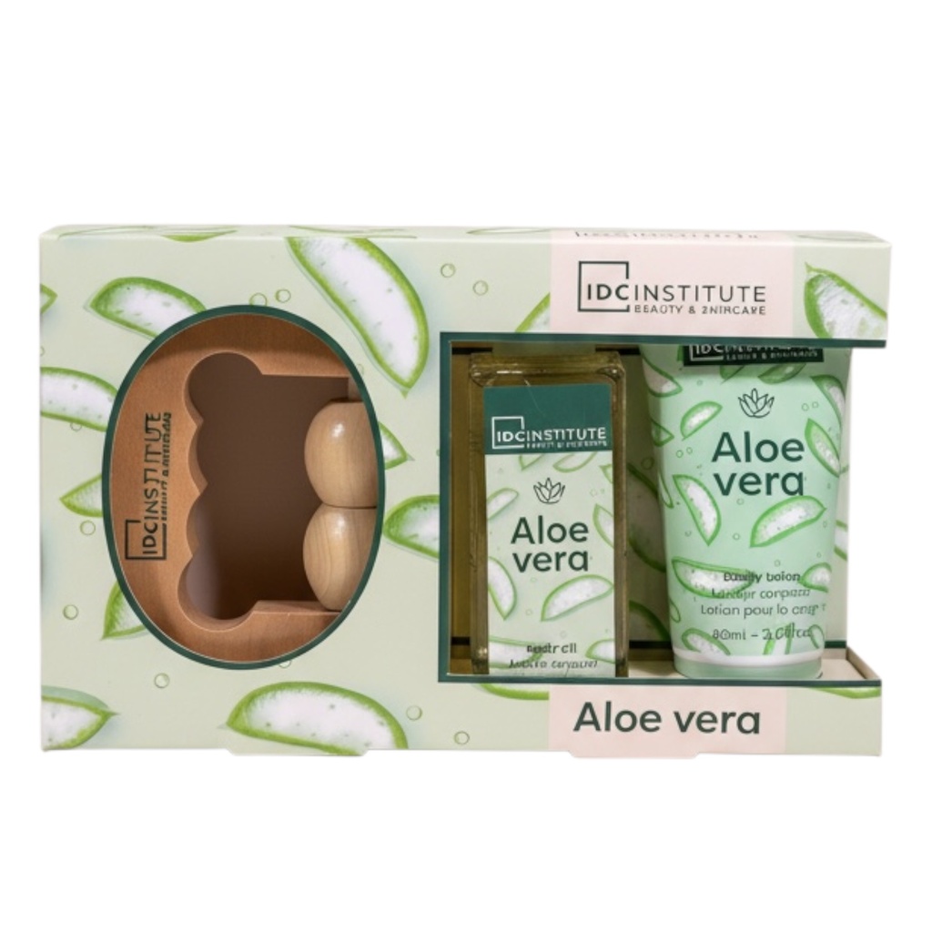 Set cuidado corporal con rodillo de madera